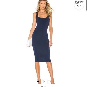 Superdown Navy Midi Dress